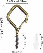 60 Pcs Bronze Eye Hooks Screw Heavy Duty, Ceiling Hooks - Image 2