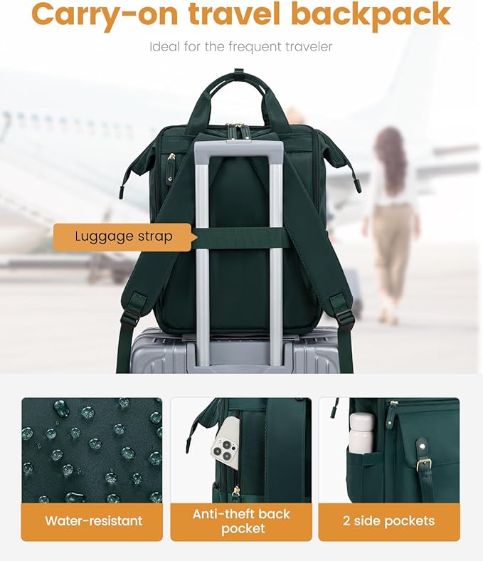 LOVEVOOK Laptop Backpack for Women Work Travel Backpack Purse, Nurse Bags - Image 5