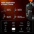 K&F CONCEPT 2 Pack Camera Mount Clamp, Super Crab Clamp - Image 4