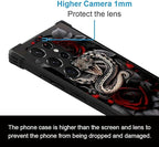 for Samsung Galaxy S22 Ultra Case, Entwined Rose Snake Pattern Graphic Design - Image 3