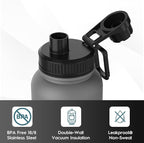 Navigate 40 oz Insulated Stainless Steel Sports Water Bottle - Image 5