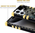 Compatible with iPhone 16 Case, Shiny Black Sofa Crystal Luxury Golden - Image 5