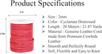 GENIQUE Real/Genuine Round Leather String Cord - Image 3