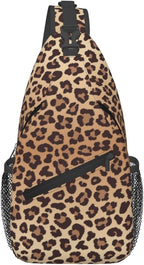 Leopard Print Crossbody Sling Bags by Unknown