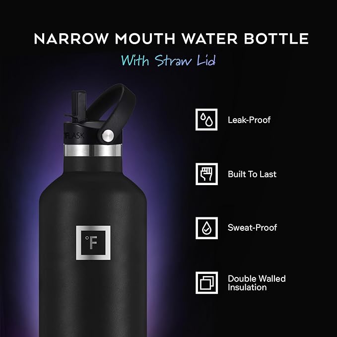 IRON °FLASK Camping & Hiking Hydration Flask - 24 oz Lavender - Image 2