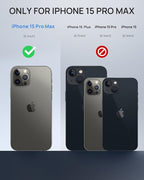 Lanhiem Magnetic for iPhone 15 Pro Max Waterproof Case, Built-in Privacy Screen - Image 5