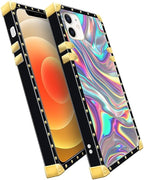 Compatible with iPhone 11 Case, Holographic Abstract Iridescent Textures Luxury - Image 3