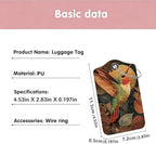 2Pcs Vintage Hummingbird Luggage Tags - Image 3