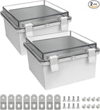 ABS Plastic Dustproof Waterproof IP65 Junction Box Hinged Shell Universal by LMioEtool