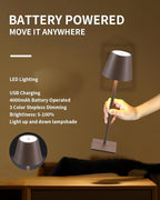 KDG 2 Pack Cordless Table Lamp, Portable LED Desk Lamp, 4000mAh Battery Operated - Image 4