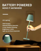 KDG 2 Pack Cordless Table Lamp, Portable LED Desk Lamp, 4000mAh Battery Operated - Image 4
