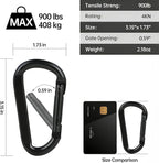 DELSWIN Heavy Duty Carabiner Clip 900lbs, 3 Inch Steel Carabiners - Image 4