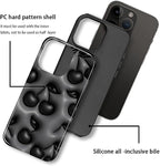 for iPhone 15 Pro Case, HL2 Cute Cool Cherry Black Hybrid 2 Layer Hard Shell - Image 3