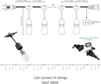 Banord Outdoor String Lights, 50FT Waterproof Patio Lights - Image 4