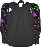 cfpolar 17 Inch Backpack Bright Neon Stars Laptop Bag Shoulder Bag School - Image 3