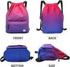 Waterproof Drawstring Bag, Gym Bag Sackpack Sports Beach Backpack - Image 2