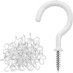 Cup Screw Hooks, 3/4 inch Vinyl Coated Ceiling160 Pack Screw in Hooks Plant by DRTDERUITAI