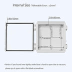 LeMotech Electrical Box, IP67 Waterproof Hinged Clear Cover Stainless Steel - Image 5