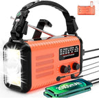 20000mAh Weather Radio NOAA/AM/FM, Emergency Radio Hand Crank Solar Flashlight by Rckskaya