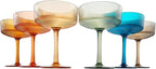 Khen Shatterproof Acrylic Ribbed Vintage Art Deco Martini, Champagne & Cocktail - Image 2