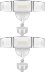 LUTEC 2 Pack 74W 8000 Lumen Motion Sensor Outdoor Lights, 5000K Daylight by LUTEC