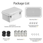 LeMotech Electrical Box, IP67 Waterproof Hinged Cover Stainless Steel Latch - Image 9