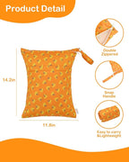 ALVABABY 3pcs Cloth Diaper Wet Dry Bags Waterproof Reusable - Image 3