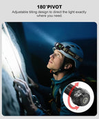 2 in 1 Detachable Flashlight & Headlamp, LED Rechargeable Head Lamp High Lumens - Image 6