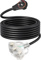 DEWENWILS 360° Rotating Flat Plug Outdoor Extension Cord 25FT, 14/3 SJTW Heavy - Image 9