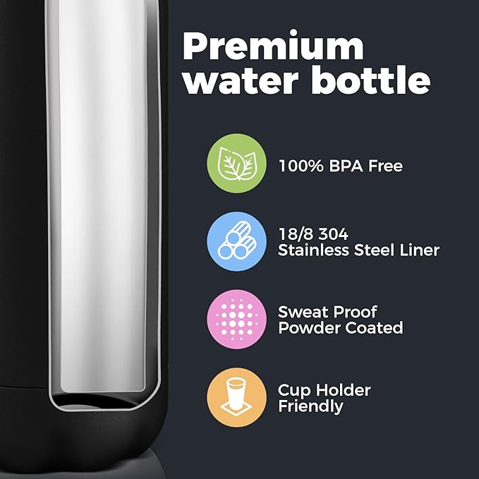 Volhoply 17oz Insulated Stainless Steel Water Bottle, Double Wall Vacuum Flask - Image 4