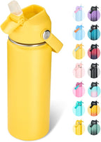 Fijinhom 18oz Insulated Stainless Steel Water Bottle, Wide Mouth Double Wall by Fijinhom