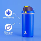 18 oz Insulated Water Bottle for Kids: Meoky Stainless Steel Water Bottle - Image 3