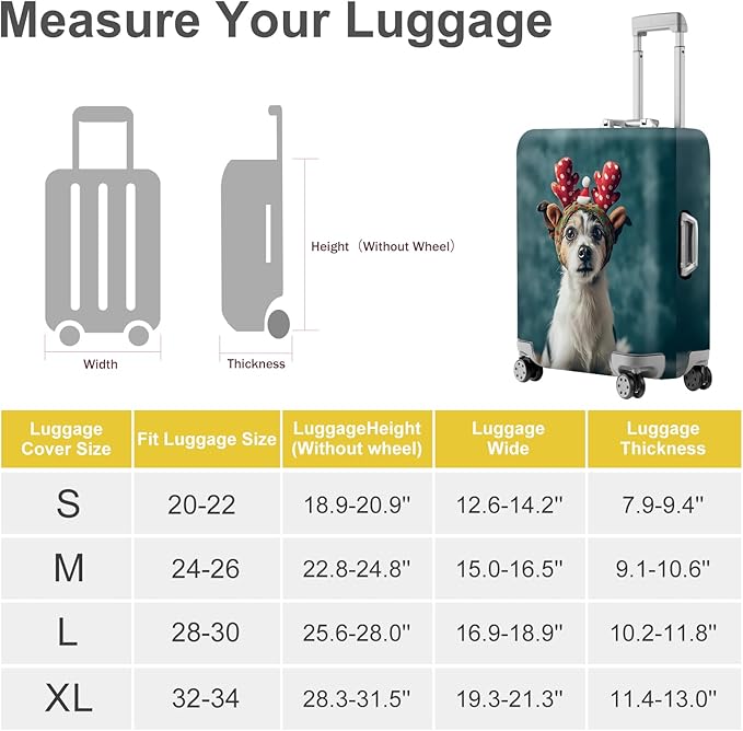 ANNA QUEEN Christmas Dog Luggage Cover, Cute Puppy - Image 6