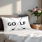 Black Golf Clubs Pillow Covers 12 X 20 Sports Themed Decor Symbol Golf Set of 2 - Image 4