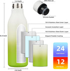 BJPKPK Insulated Water Bottles, 18 oz Stainless Steel Metal Water Bottle - Image 3