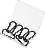 6 Pack Black Carabiner Clip, 2.36 Inch Heavy Duty Carabiner Clip Spring Snap - Image 2