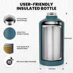 RAYMYLO One Gallon Water Bottle Insulated, Triple Walled Vacuum Stainless Steel - Image 5