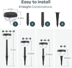 Linkind Solar Pathway Lights 8 Pack, Solar Lights Outdoor Warm White Waterproof - Image 5