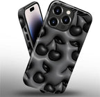 for iPhone 14 Pro Max Case, HL2 Cute Cool Cherry Black Hybrid 2 Layer Hard - Image 2