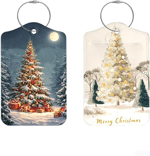 2 Pack Christmas Tree Luggage Tags by Cmialusie