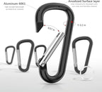 sprookber 2.28" Small Carabiner Clip Keychain, D Ring Caribeaner Clip, Key Clip - Image 3