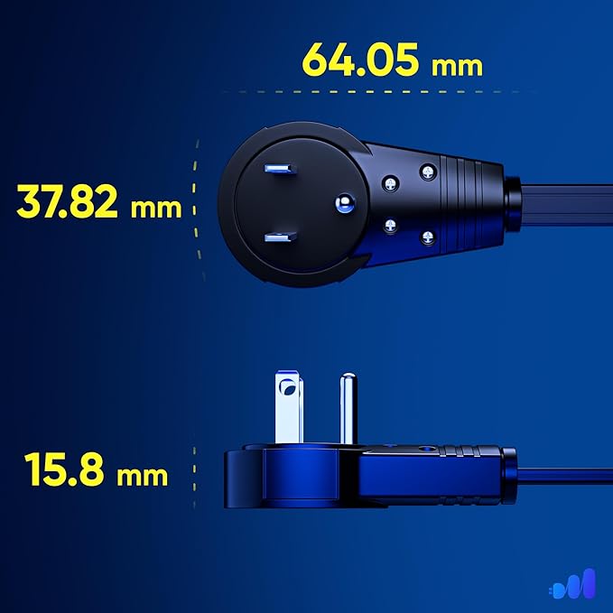 Maximm Cable 4 Ft 360° Rotating Flat Plug Extension Cord, 16/3 AWG Multi 3 - Image 4