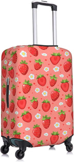 Cute Strawberry and Floral Print Elastic Luggage Cover, Suitcase Protector - Image 3