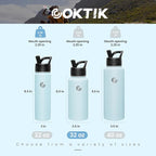 COKTIK 32oz Sports Water Bottle, Stainless Steel Water Bottle - Image 2