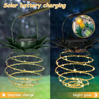 JHPGEOE 4 Pack Outdoor Solar Hanging Lantern Lights - Image 5