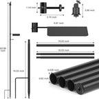 Ground Stake Mount Stand for Outdoor Cameras and Solar Panels, Adjustable - Image 2