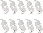 TAODAN 10PCS 1.92x0.74x0.23inch Multipurpose Carbon Steel Hook Shaped Blade by TAODAN
