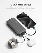 CUKTECH 45W Power Bank 20000mAh, Portable Travel Charger Built-in USB C Cable - Image 9