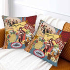 Cowgirls Wild West Pillow Covers 18 X 18 Far East Rodeo Round Up Win Ride Horse - Image 2