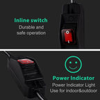 Extension Cord with Switch On/Off Waterproof Switch 35Ft No Plugging and - Image 4